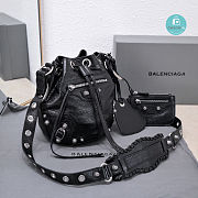 Colestore Balenciaga XS Le Cagole Bucket Bag In Black 15x20x18cm - 4