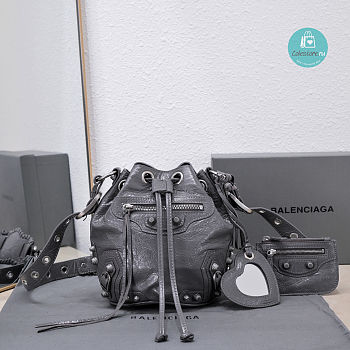 Colestore Balenciaga XS Le Cagole Bucket Bag In Grey 15x20x18cm