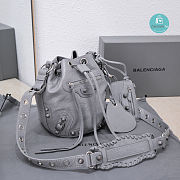 Colestore Balenciaga XS Le Cagole Bucket Bag In Light Grey 15x20x18cm - 2