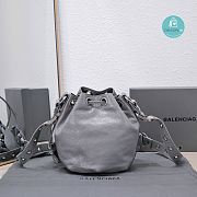 Colestore Balenciaga XS Le Cagole Bucket Bag In Light Grey 15x20x18cm - 6