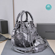 Colestore Balenciaga Le Cagole Small Bucket Bag In Silver 30x23x17cm - 2