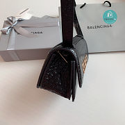 Colestore Balenciaga Gossip Small Bag Crocodile Embossed in Black 23.5x12.4x10.4cm - 3