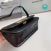 Colestore Balenciaga Gossip Small Bag Crocodile Embossed in Black 23.5x12.4x10.4cm - 4