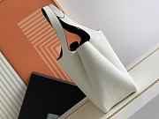 Prada Dynamique Leather Tote In White 25x21.5x14cm - 4
