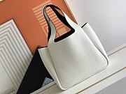 Prada Dynamique Leather Tote In White 25x21.5x14cm - 5