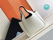 Prada Dynamique Leather Tote In White 15.5x18x10cm - 6