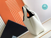 Prada Dynamique Leather Tote In White 15.5x18x10cm - 4