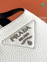 Prada Dynamique Leather Tote In White 15.5x18x10cm - 2