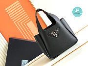 Prada Dynamique Leather Tote In Black 15.5x18x10cm  - 1