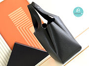 Prada Dynamique Leather Tote In Black 25x21.5x14cm - 6