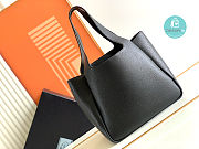 Prada Dynamique Leather Tote In Black 25x21.5x14cm - 4