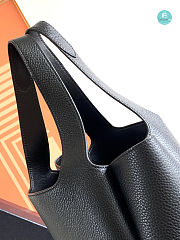 Prada Dynamique Leather Tote In Black 25x21.5x14cm - 3