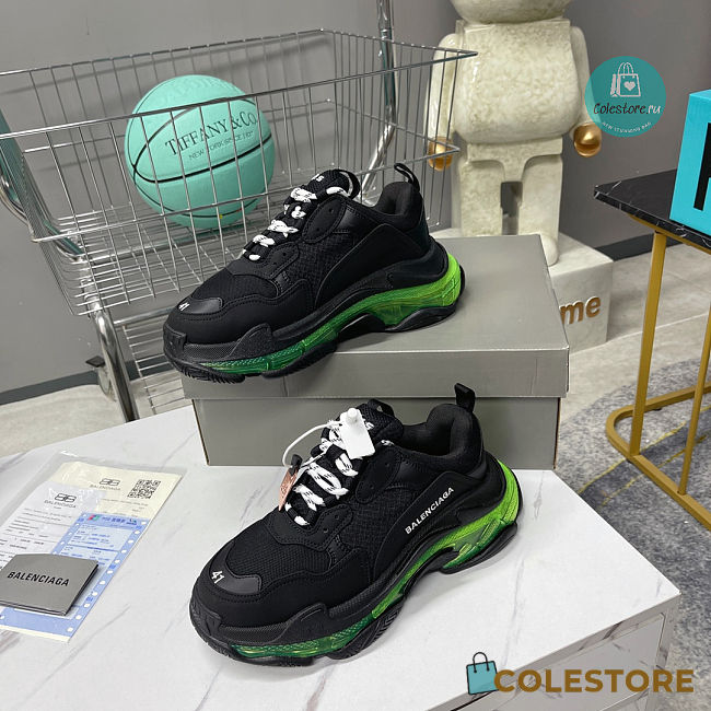 Balenciaga 19SS Triples Sneaker 'Black Yellow Fluo'  - 1