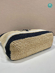 Prada Logo Raffia Tote Bag 49x35x15cm - 6