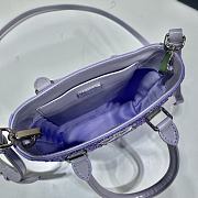 Small Satin Tote Bag With Crystals In Purple 15x17.5x5cm - 6