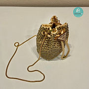 Embellished Satin Crystal Mini Pouch 9.5x6x9cm - 2