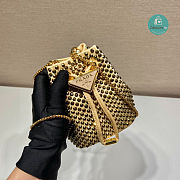 Embellished Satin Crystal Mini Pouch 9.5x6x9cm - 4