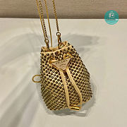 Embellished Satin Crystal Mini Pouch 9.5x6x9cm - 3