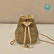 Embellished Satin Crystal Mini Pouch 9.5x6x9cm - 5