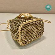 Embellished Satin Crystal Mini Pouch 9.5x6x9cm - 6