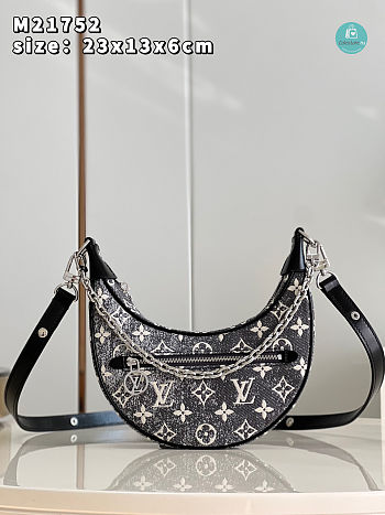 Louis Vuitton Denim Monogram Loop Shoulder Bag 23 x 13 x 6 cm