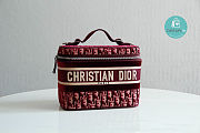 Dior Vanity Bag Velvet Oblique 25x15x14cm  - 1