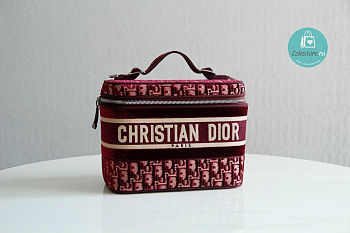Dior Vanity Bag Velvet Oblique 25x15x14cm 