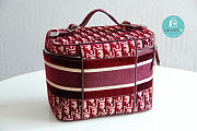 Dior Vanity Bag Velvet Oblique 25x15x14cm  - 6