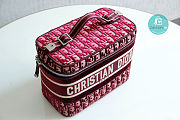 Dior Vanity Bag Velvet Oblique 25x15x14cm  - 3
