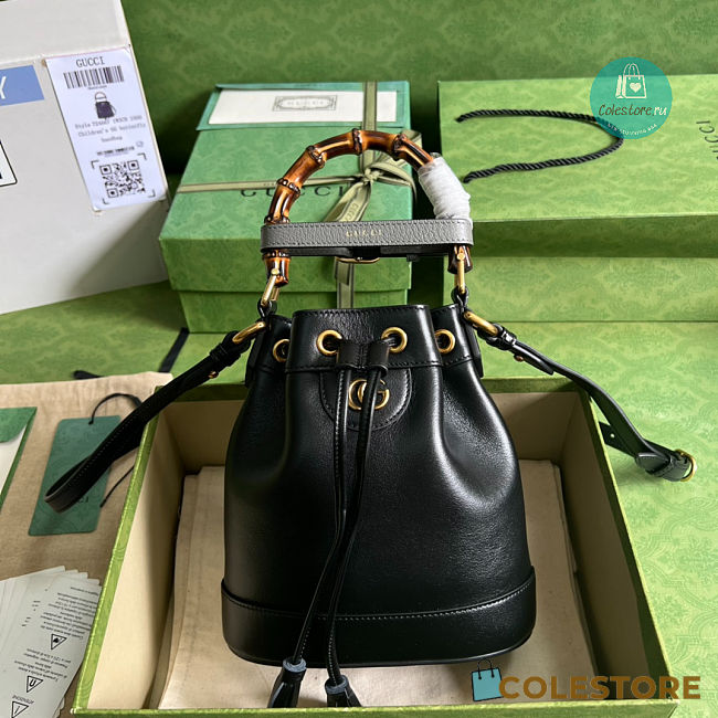 Gucci Diana Mini Bucket Bag In Black 19x30.5x6 cm - 1