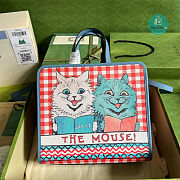 Gucci Children's Top-handle Bag With Cat Print 28.5x25x11cm - 4