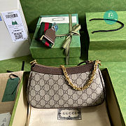 Gucci Ophidia Small Handbag In Beige And Ebony Supreme 25x15.5x6cm - 3