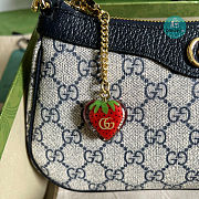 Gucci Ophidia Small Handbag In Beige and Blue GG Supreme 25x15.5x6cm - 2