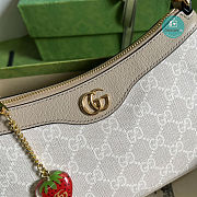 Gucci Ophidia Small Handbag In Beige and White GG Supreme 25x15.5x6cm - 3