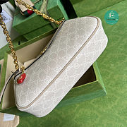 Gucci Ophidia Small Handbag In Beige and White GG Supreme 25x15.5x6cm - 2