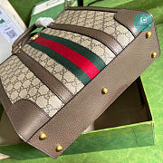 Gucci Ophidia Medium Tote Bag In Beige and Ebony GG Supreme 30x32x10.5cm - 4