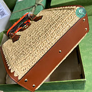Gucci Diana Small Tote Bag Raffia 27x24x11cm - 6