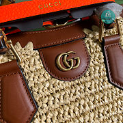 Gucci Diana Small Tote Bag Raffia 27x24x11cm - 4