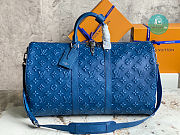 Louis Vuitton Keepall BANDOULIèRE 50 In Blue size 50 x 29 x 23 cm - 1