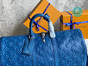 Louis Vuitton Keepall BANDOULIèRE 50 In Blue size 50 x 29 x 23 cm - 4