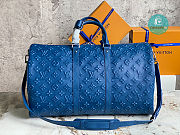 Louis Vuitton Keepall BANDOULIèRE 50 In Blue size 50 x 29 x 23 cm - 6
