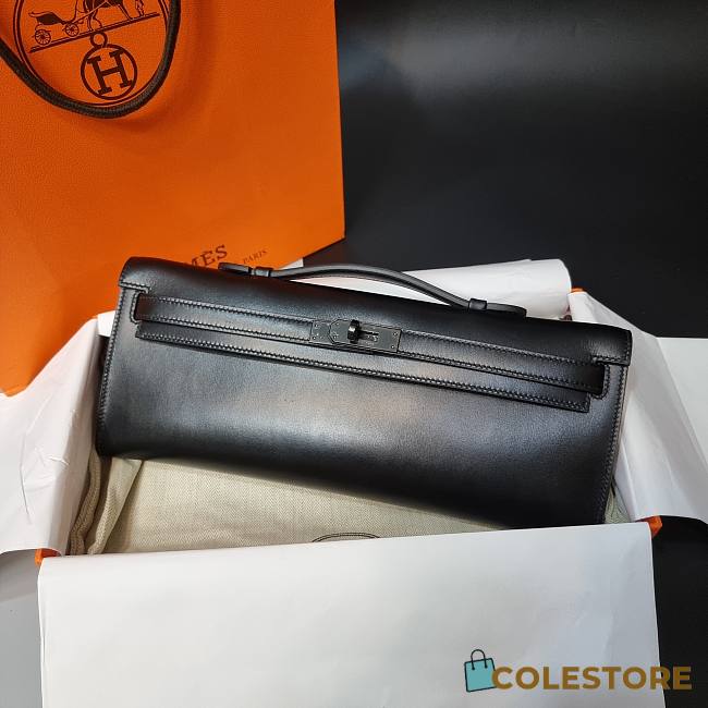 Hermès Kelly Cut So Black Hardware Rare 13x31x2cm - 1