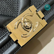 Chanel LEBOY Chevron Original Feta Leather Black Light Gold Buckle 25cm - 5