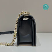 Chanel LEBOY Chevron Original Feta Leather Black Light Gold Buckle 25cm - 4