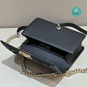 Chanel LEBOY Chevron Original Feta Leather Black Light Gold Buckle 25cm - 3