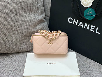 Chanel  Vanity Big Chain Cosmetic Case Pink 18cm
