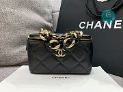 Chanel Vanity Big Chain Cosmetic Case Black 18cm - 2