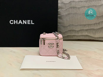 Chanel 22S CoCo Mini Vanity Pink Enamel Buckle 12 cm
