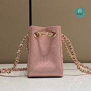 Chanel 22S Mini Bucket Bag In Light Pink Caviar 16x15x10cm - 6