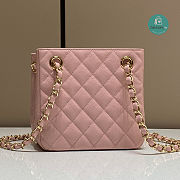 Chanel 22S Mini Bucket Bag In Light Pink Caviar 16x15x10cm - 4